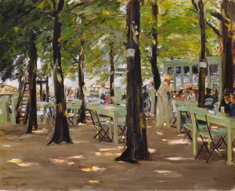 Max Liebermann, Biergarten »De Oude Vink« bei Leiden, 1905, Öl auf Leinwand, 71 x 88 cm, Kunsthaus Zürich