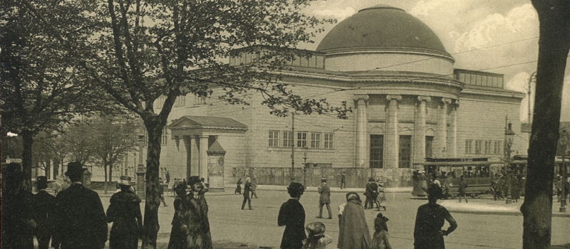 Postkarte aus den 1920er-Jahren mit Blick von Süden auf den zwischen 1912 und 1919 errichteten Neubau, Archiv Hamburger Kunsthalle