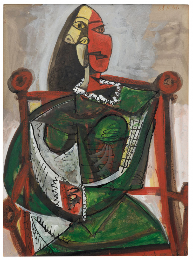 Pablo Picasso, Frauenbildnis, 1941, Solothurn, Kunstmuseum, Schenkung Gerda und Peter Zeltner, 2012, Foto: David Aebi, Bern, © Succession Picasso / VG Bild-Kunst, Bonn 2025