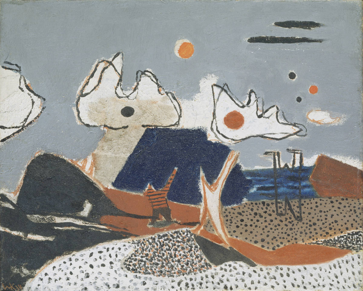 Walter Kröhnke, Ballspieler am Meer, 1934, Öl auf Leinwand, 33 x 41 cm, © Hamburger Kunsthalle / ARTOTHEK, Foto: Elke Walford Walter Kröhnke, Ballspieler am Meer, 1934, Öl auf Leinwand, 33 x 41 cm, © Hamburger Kunsthalle / ARTOTHEK, Foto: Elke Walford