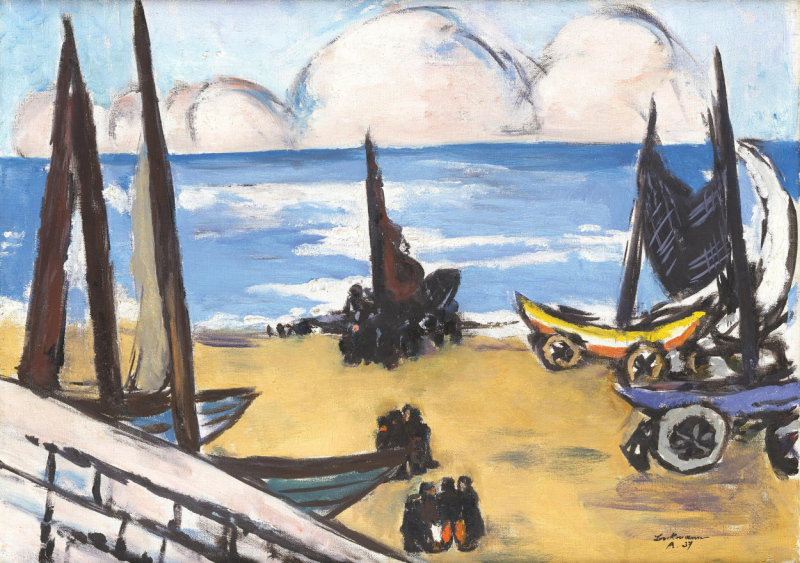 Max Klinger, Boote am Strand, 1937, Sammlung Rauert in der Hamburger Kunsthalle, Foto: Elke Walford Max Klinger, Boote am Strand, 1937, Sammlung Rauert in der Hamburger Kunsthalle, Foto: Elke Walford