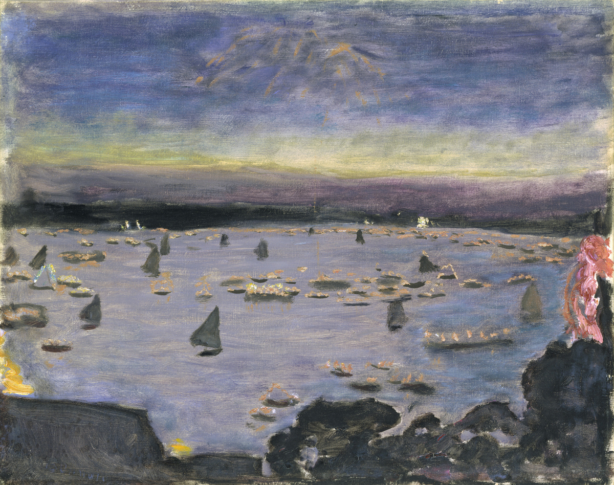 Pierre Bonnard, Lampionkorso auf der Außenalster, 1913, Öl auf Leinwand, Hamburger Kunsthalle / bpk Foto: Elke Walford