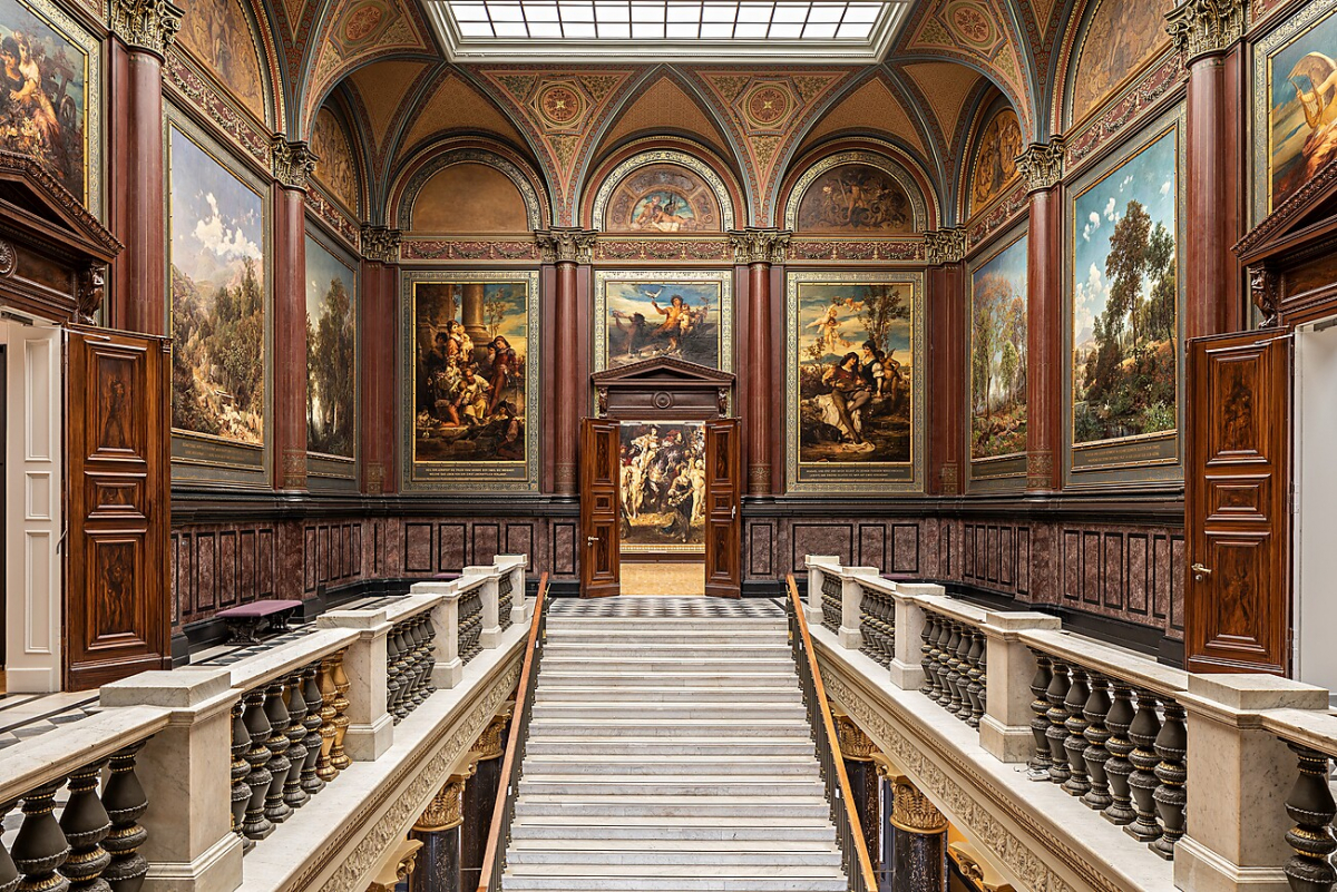 Treppenhaus in der Lichtwarkgalerie der Hamburger Kunsthalle, © Hamburger Kunsthalle, Foto: Fred Dott