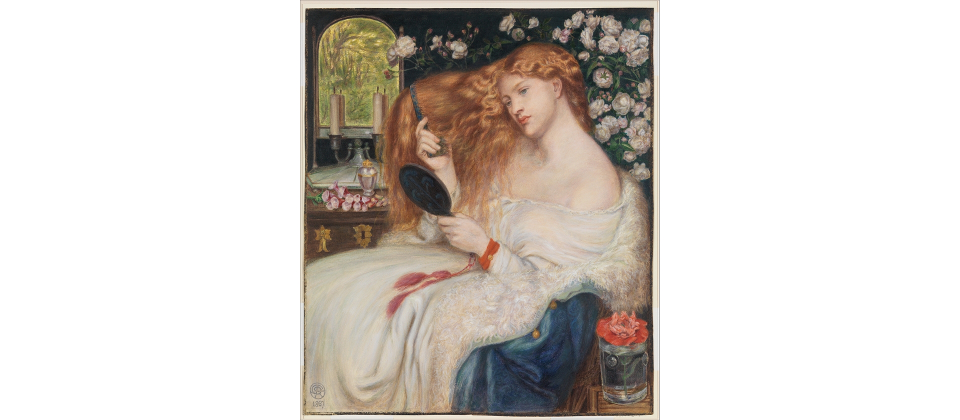 Dante Gabriel Rossetti / Henry Treffry Dunn, Lady Lilith, 1867, Aquarell und Gouache, 51,3 × 44 cm, New York, The Metropolitan Museum of Art, Rogers Fund, 1908, Foto: (OA) Open Access / Public Domain